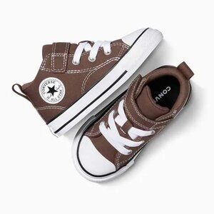 CONVERSE Kids Malden Street Chuck Taylor All Star Mid Baby Shoe, Size 5C Brown